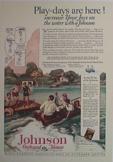 Vintage Ads Outboard Motors Johnson Sea Horse Outboard Motors Dealer Patch 